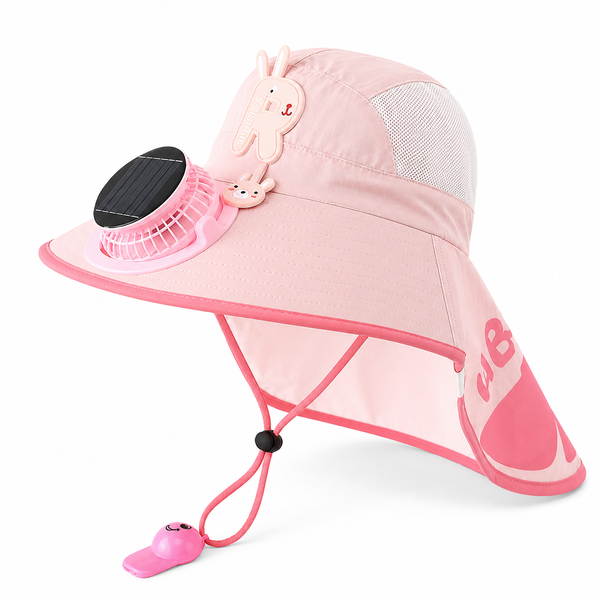 Kid Solar Hat with whistle - Happy Owl — Light Rose